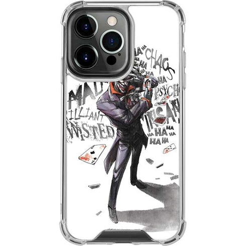 DC Comics The Joker Brilliantly Twisted iPhone 14 Pro Clear Case